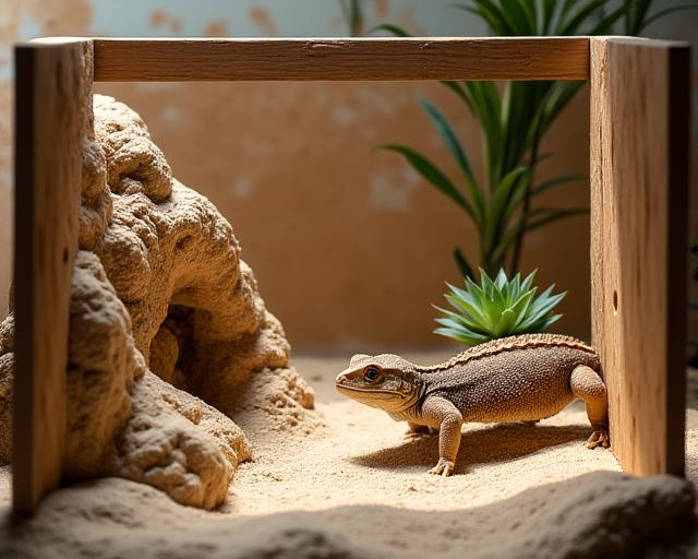 Terrarium désertique sur mesure pour reptiles