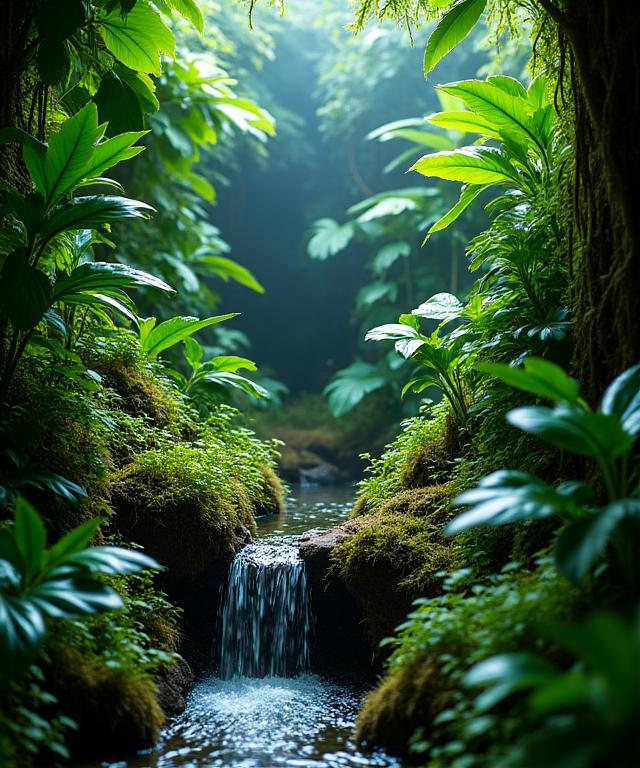 Viviarium tropical luxuriant pour amphibiens